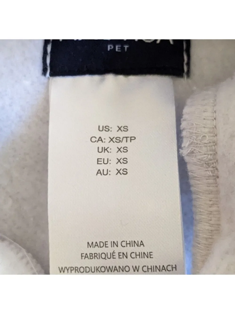 Nautica Gray with Flag dog sweatshirt XS Cute NWT